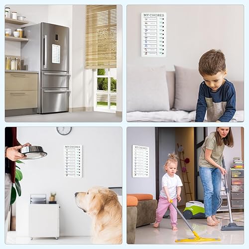 Miniatura 6 de Tabla de tareas de 2 piezas para niños, múltiples herramientas para niños, lista de verificación, tabla de verificación, calendario de rutina (Mis