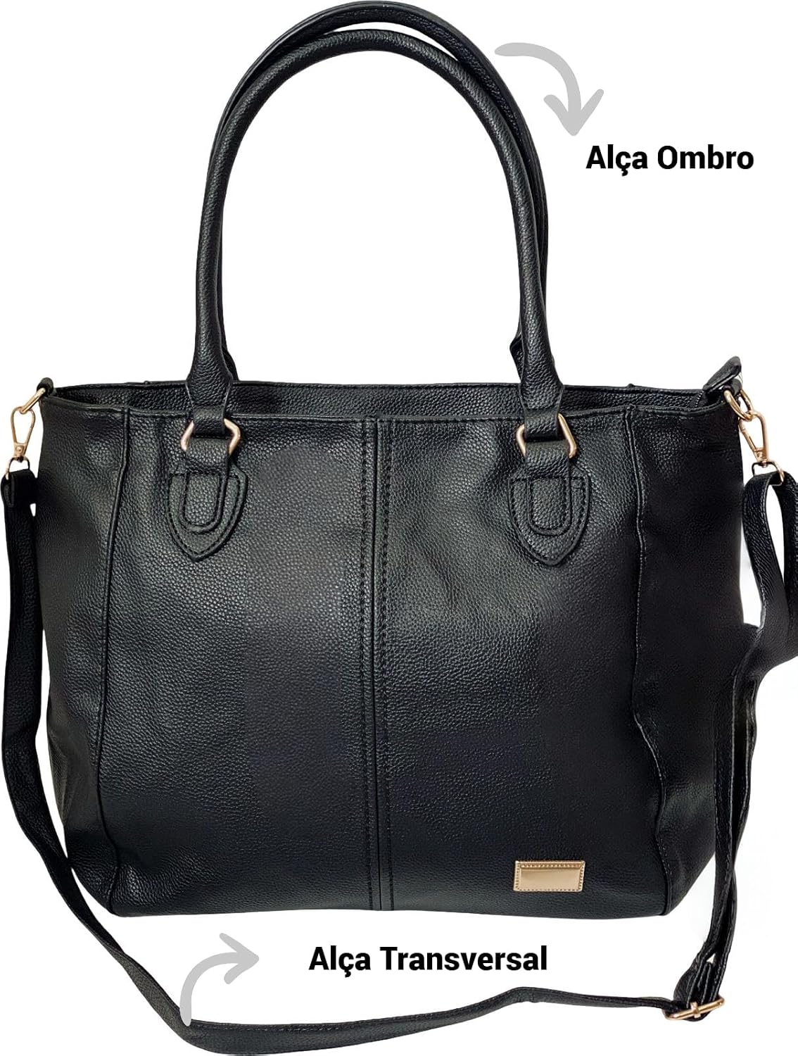 Bolsa Feminina Grande de Mão e Ombro Transversal em Couro Lateral Espaçosa Trabalho Faculdade Sacola Necessarie Bolsa Feminina Grande de Mão e Ombro Transversal em Couro Lateral Espaçosa Trabalho Faculdade Sacola Necessarie