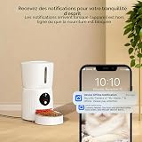 Faroro Automatic Cat Feeder with Camera, 1080P HD Video with Night Vision, 2-Way Audio, 4L Pet Feeder with Adjustable Camera Angle & Blockage Sensor, APP Control Cat Food Dispenser, 5GHz Wi-Fi - 7
