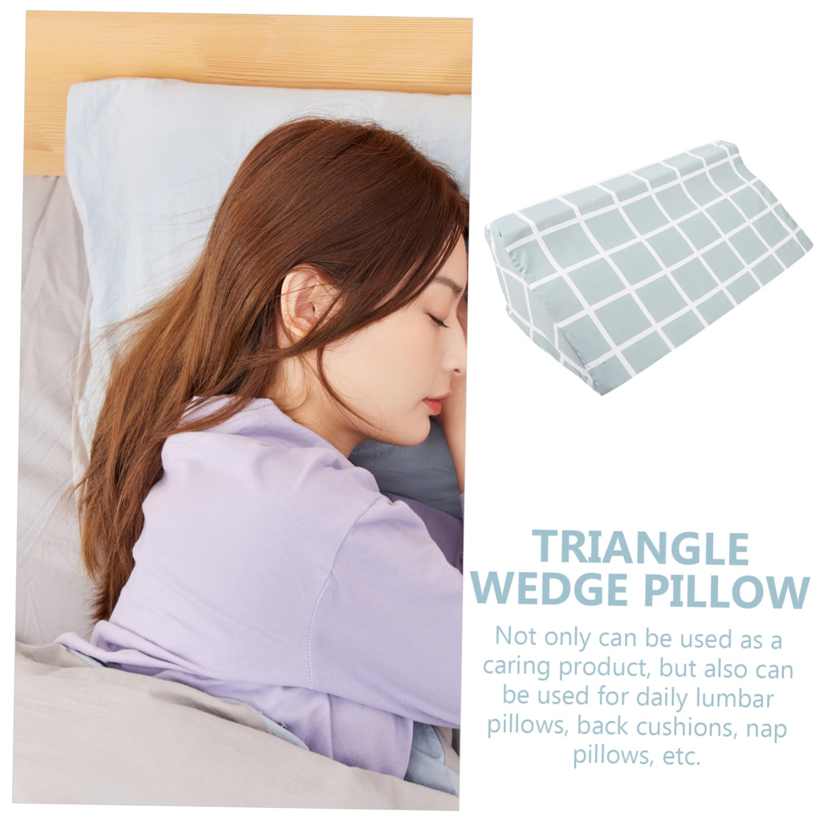 Ipetboom Cuña Pacientes de Espuma para Personas y en Alta Densidad para Multifuncional Almohada Triangular Cama Descanso Mayores en Reposo