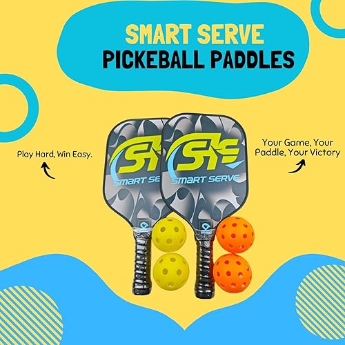 Miniatura 2 de Juego de 2 palas de pickleball de fibra de carbono, alto giro, control y potencia, raquetas de pickleball duraderas y ligeras para adultos, juego de
