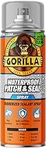 Gorilla Waterproof Patch & Seal Rubberized Sealant Spray, Crystal Clear, 14 Ounce (Pack of 1) - Seals Out Water, Air, and Moisture