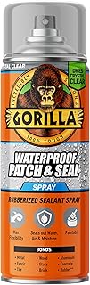 Gorilla Waterproof Patch & Seal Rubberized Sealant Spray, Crystal Clear,...