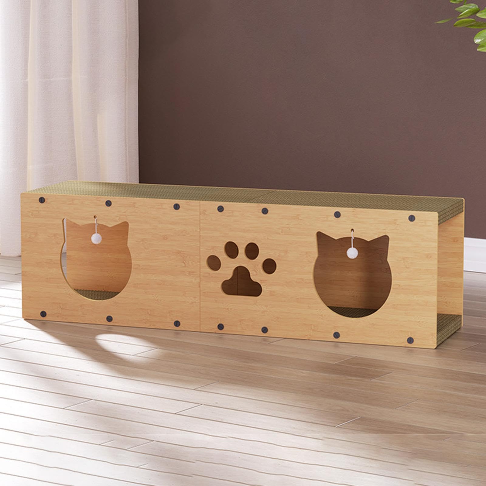 Tunnel Griffoir Chat Maison Griffoir Jouet Chat Carton Canapé Chaton Meuble Protection Carton Ondulé Fonction Multifonction Adapté Aux Chats D'Intérie