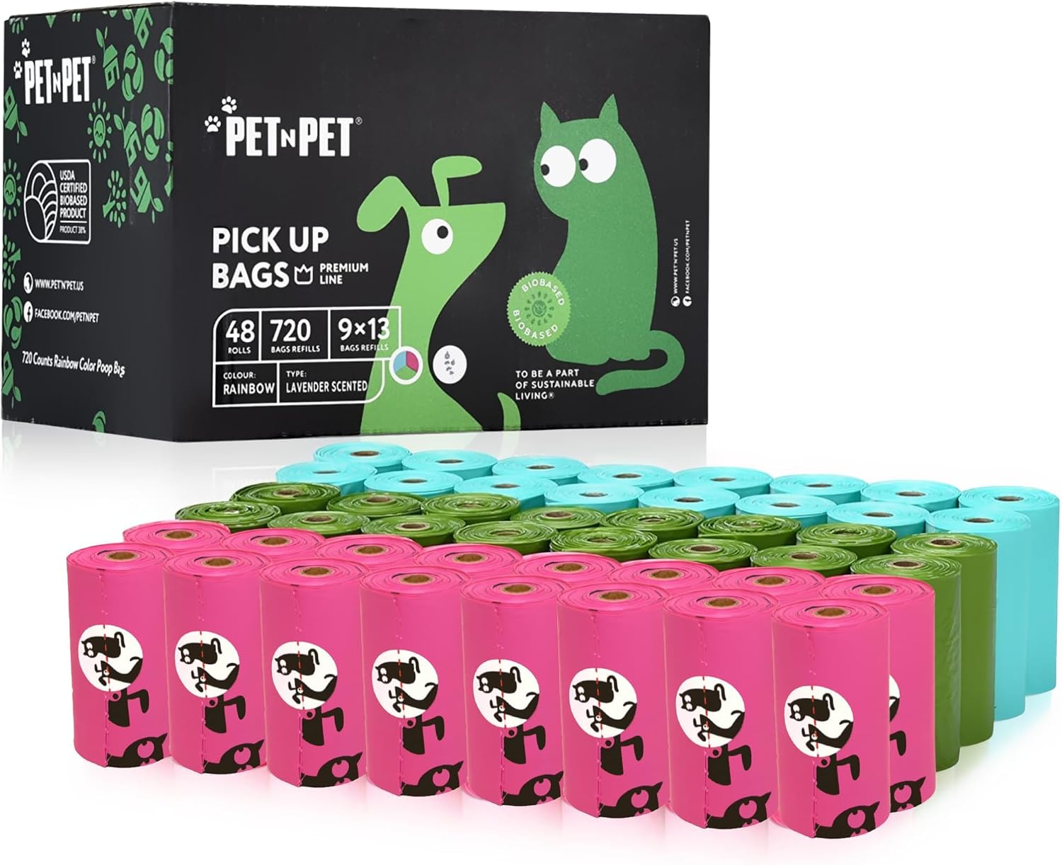 Lavender Scented Biodegradable Dog Waste Bags – 720 Count