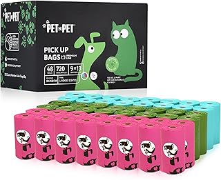 Pet N Pet Scented Lavender Dog Poop Bag Colorful, 720 Counts Dog Bags Poop, Doggie Poop Bags 38% Plant Based & 62% PE, Dog Waste Bags, Dog Poop Bags Refills, Poop Bags Dogs, Doggy Poop Bags Rolls