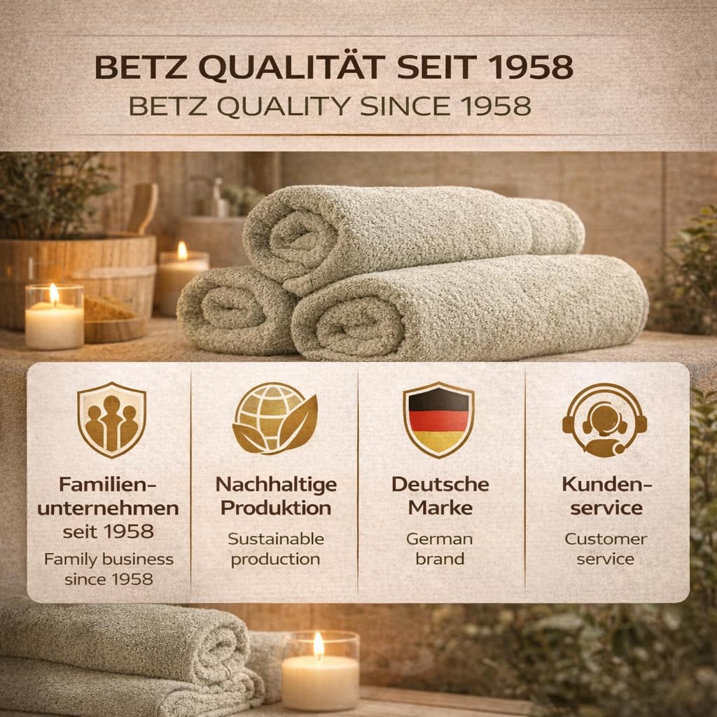 Betz Lot de 12 Serviettes Premium Set de 2 draps de Bain 4 Serviettes de Toilette 2 Serviettes d'invité 2 lavettes 2 Gants de Toilette 100% Coton Couleur Vert Foin