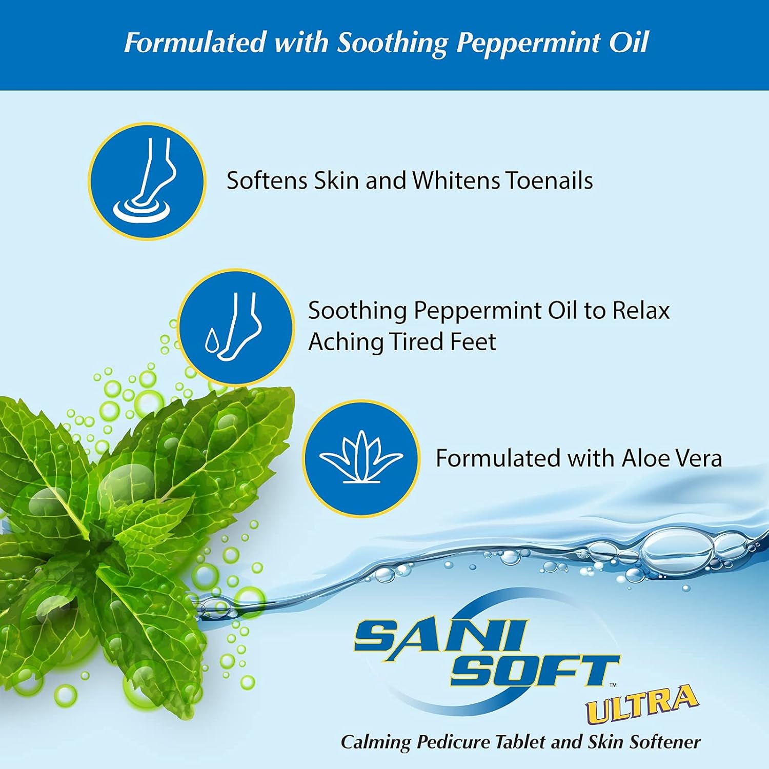 SANI CARE Sani-Soft Peppermint Formulated with Relaxing Peppermint Oil and Aloe Vera 150 Tabs SAN0200 : Hand And Nail Care Products : Beauty & Personal Care