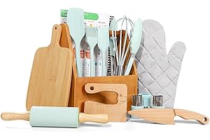 Kids Baking Set for Ages 4-8: Suhctuptx Real Kids Cooking and Baking Kit