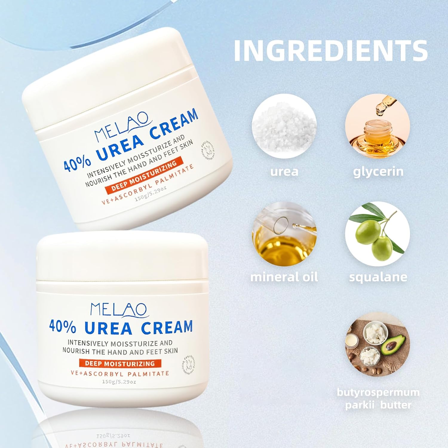 Urea Cream for Dry, Rough Skin – Moisturizing Foot and Hand Cream with Shea Butter, Glycerin & Vitamin E – Smooths Rough Heels & Thick Skin – Non-Greasy Formula, 170g - Image 7