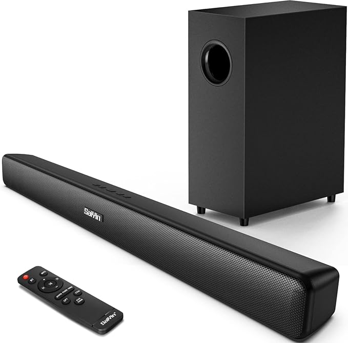 RIOWOIS Sound Bar, Sound Bars for TV, Soundbar, Surround