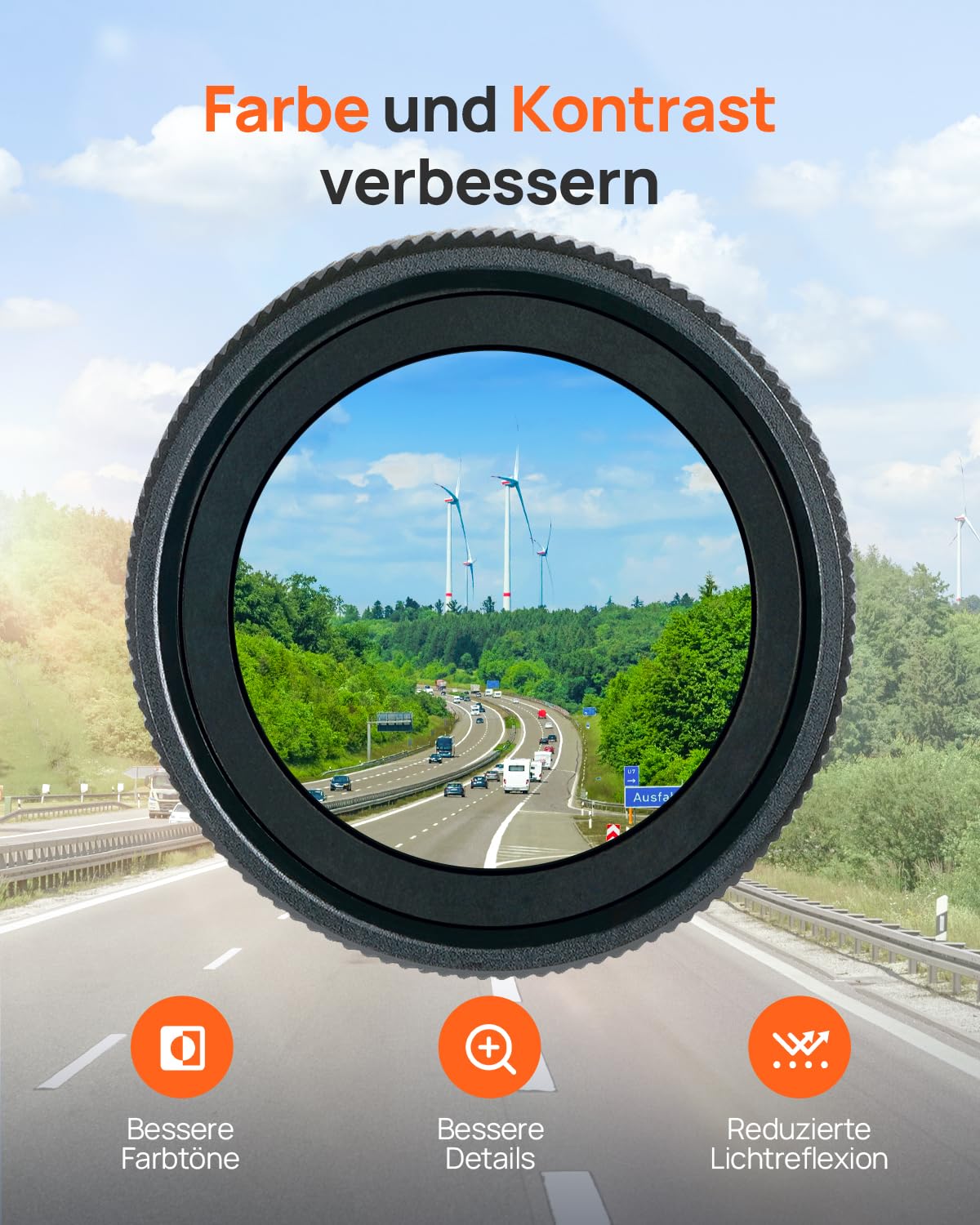 70mai CPL-Filter Zirkular-Polarisationsfilter für 70mai Dash Cam 4K Omni (X800), Blendfreie polarisierende Linse mit Snap-On-Design, Kratzfest und verbessert die Klarheit.