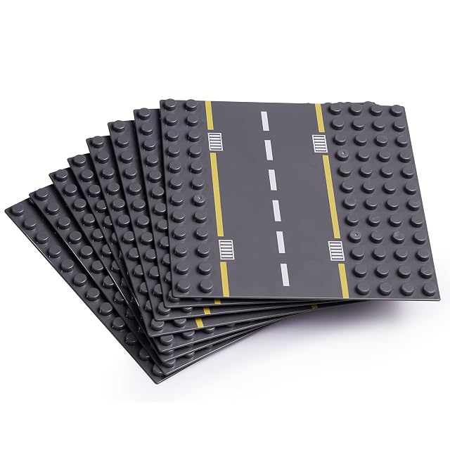 Placas de Base de Carretera de Bloques de Construcción, 8 Piezas