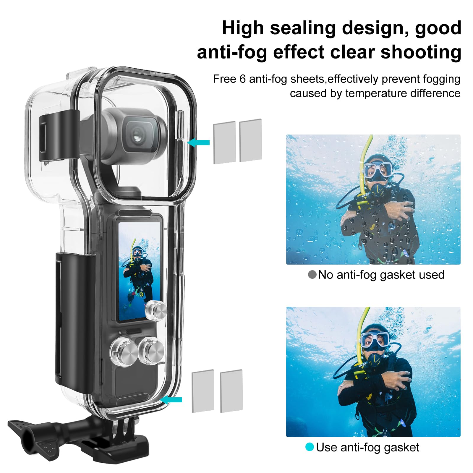 Funda para Deportes Acuáticos Carcasa Impermeable para dji Osmo Pocket 3 - Resistente al Agua hasta para Buceo, Natación