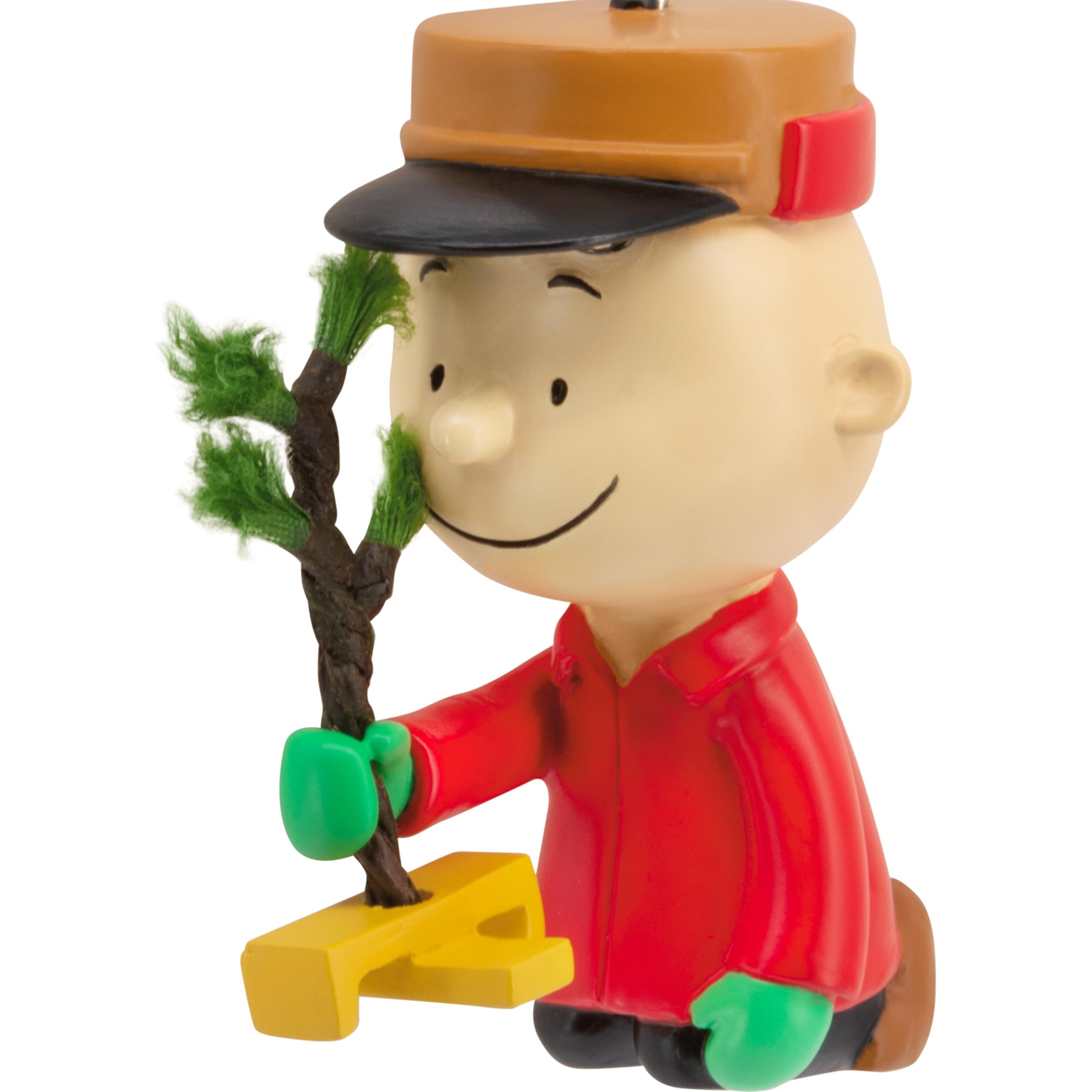 Hallmark Christmas Ornament, Peanuts Charlie Brown Kneeling with Tree Ornament, Gifts for Peanuts Fans
