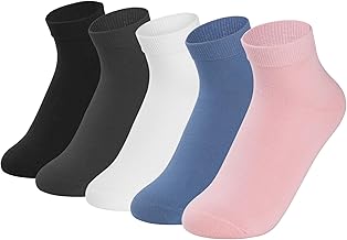 Simpeak Women's Socks (Pack of 5), Breathable Thin Cotton Ankle Socks, Short Sport Socks Comfortable Women, Suitable From Size 35-42