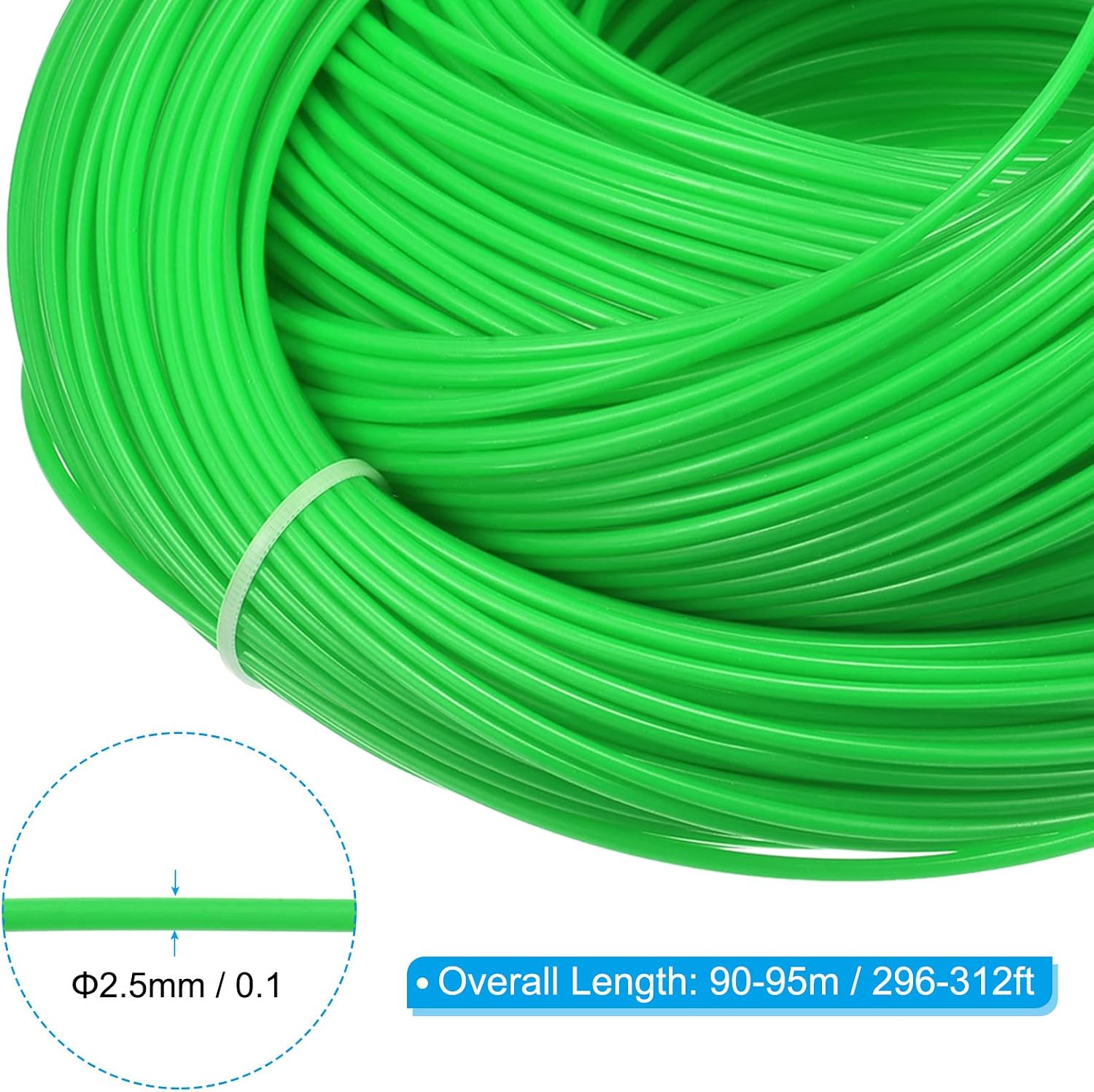 PATIKIL Wicker Repair Kit, 296ft 2.5mm Round Synthetic Rattan Material Plastic Wicker Woven Rattan Set for DIY Craft and Weaving Basket Making, Green image 2