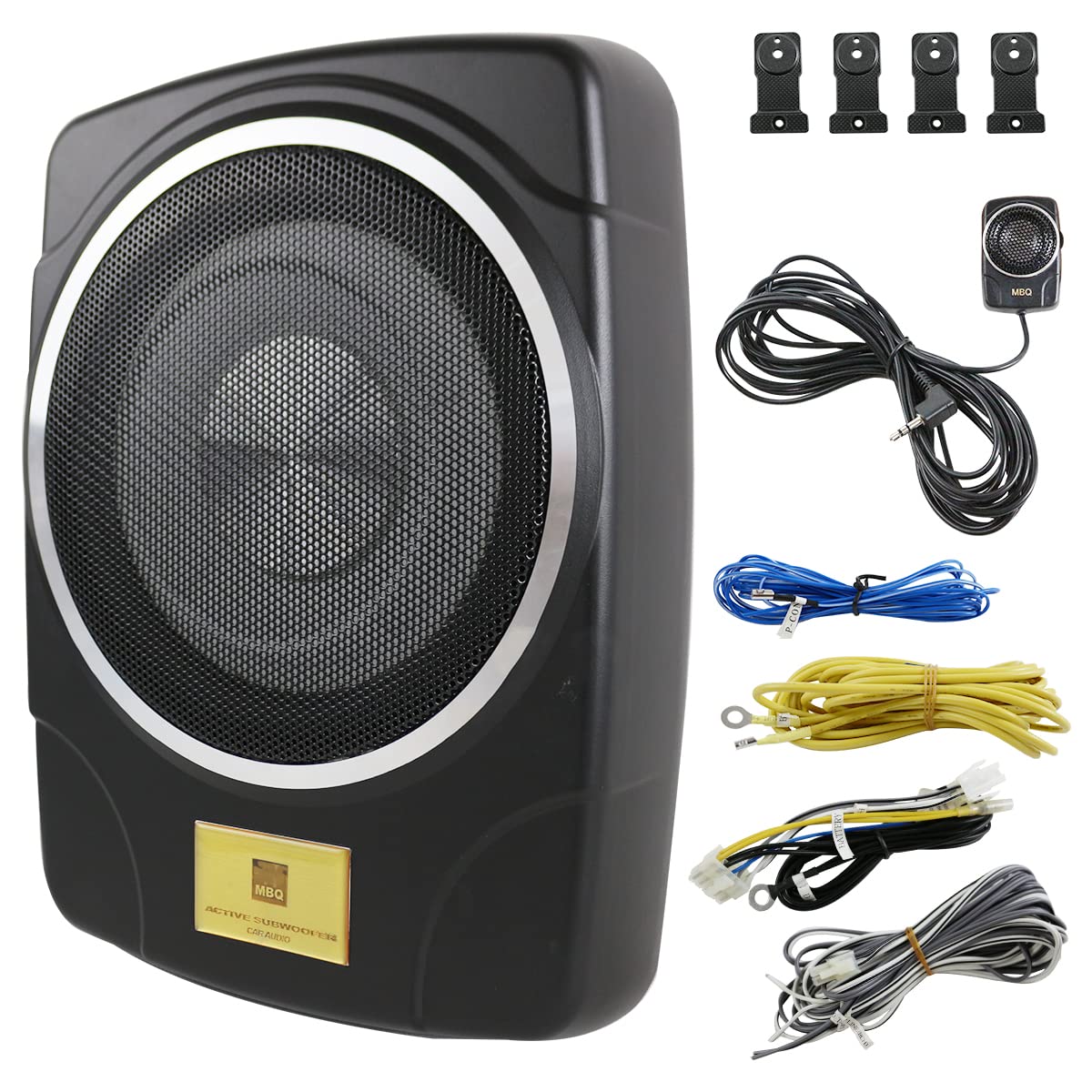 Amazon.co.jp: 薄型 12V サブ ウーファー 300W 重低音 25cm/250mm 10 