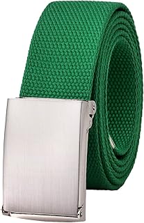 Canvas Web Belt Fully Adjustable Cut to Fit Golf Belt Flip Top Buckle