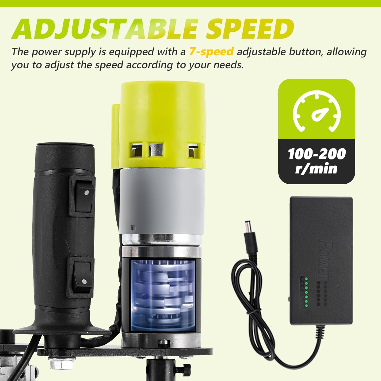 M3-M6 Electric Tapping Machine Adjustable Tapping Tool with Bench Vice & 4 Taps, Vertical Tapper for Metal Plastic Wood 100-200r/min 110V