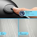 GROHE Vitalio Start 250 – Exposed Thermostatic Shower System with Aquadimmer Function (Round 25cm Head Shower 1 Spray, Round 11cm Hand Shower 2 Sprays, Hose 1.75m, Water Saving), Matt Black, 266772431 - 6