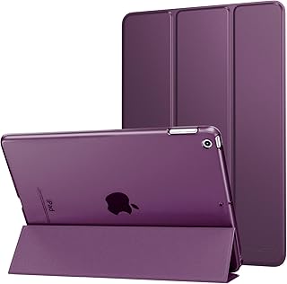 MoKo Case Fit 2018/2017 iPad 9.7 5th/6th Generation, Slim Lightweight Smart Shell Stand Cover with Translucent Frosted Back Protector Fit iPad 9.7 2018/2017, Auto Wake/Sleep, Dark Purple