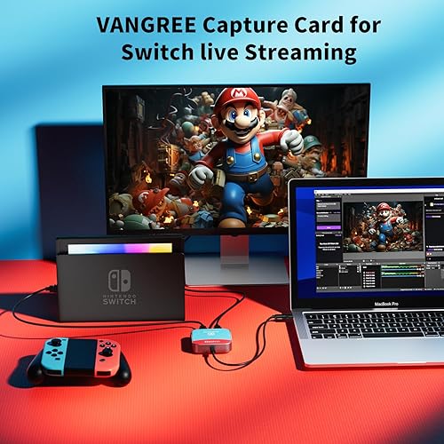 Miniatura 8 de Tarjeta de captura para Nintendo Switch, tarjeta de captura de video y audio 4K, USB C 3.0 1080P 60FPS grabadora HDMI para juegos, transmisión en