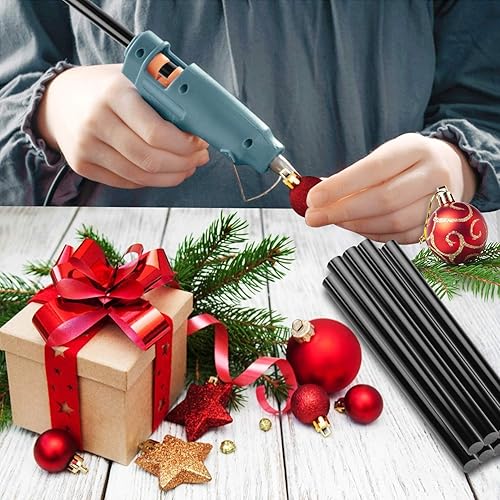 Miniatura 5 de Barras de pegamento termofusible con purpurina, 72 barras de pegamento dorado de 3.93 x 0.27 pulgadas, mini barras adhesivas de pegamento caliente