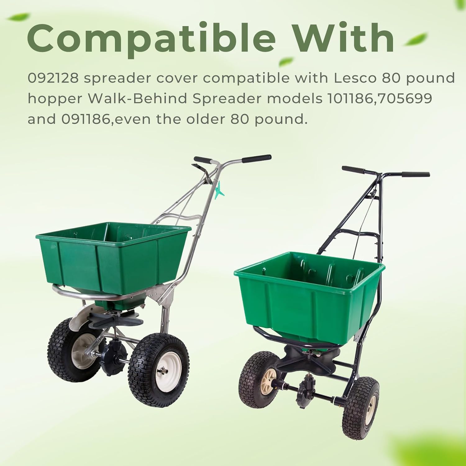 092128 Spreader Cover Replacement for Lesco 80 LB Walk-Behind Fertilizer Spreader 101186,705699 & 091186,Waterproof Hopper Cover Fit for Lesco Lawn Spreader Parts