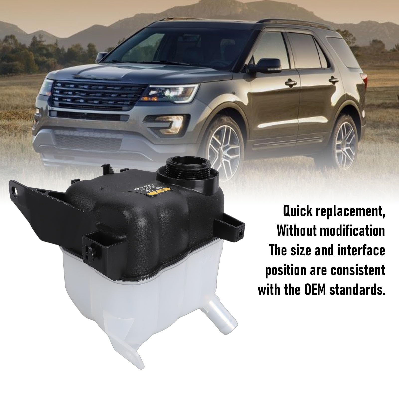 aqxreight Reemplazo del Tanque de Depósito de Refrigerante del Motor para Explorer 2011 2019 AG1Z8A080S Tanque de Expansión de Desbordamiento del Radiador
