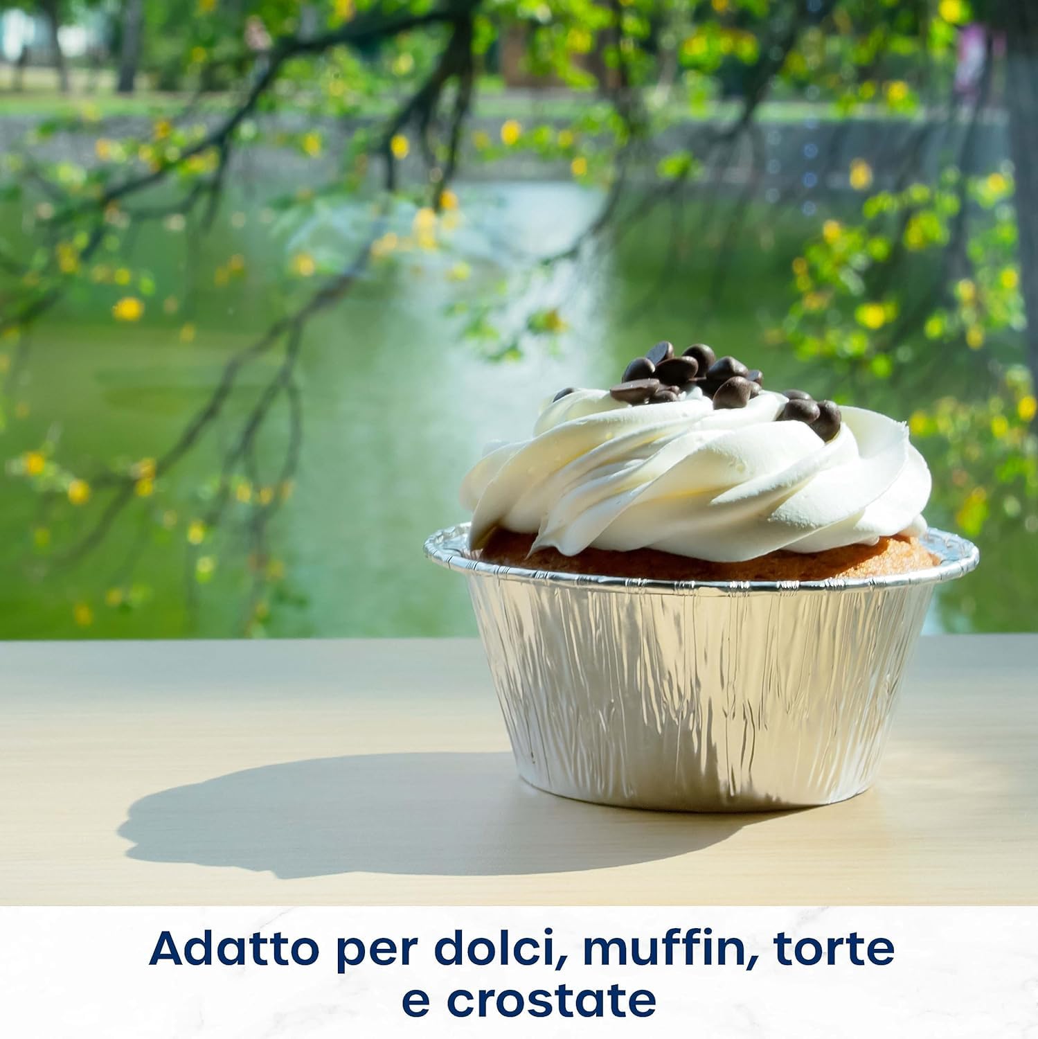 ebake Stampini Per Budini - Pacco da 100 Stampi Per Crostatine, Pirottini Alluminio da 200ml - Formine Per Crostatine per Friggitrice ad Aria - Stampini Crostatine di Budini, Muffin e Crostata