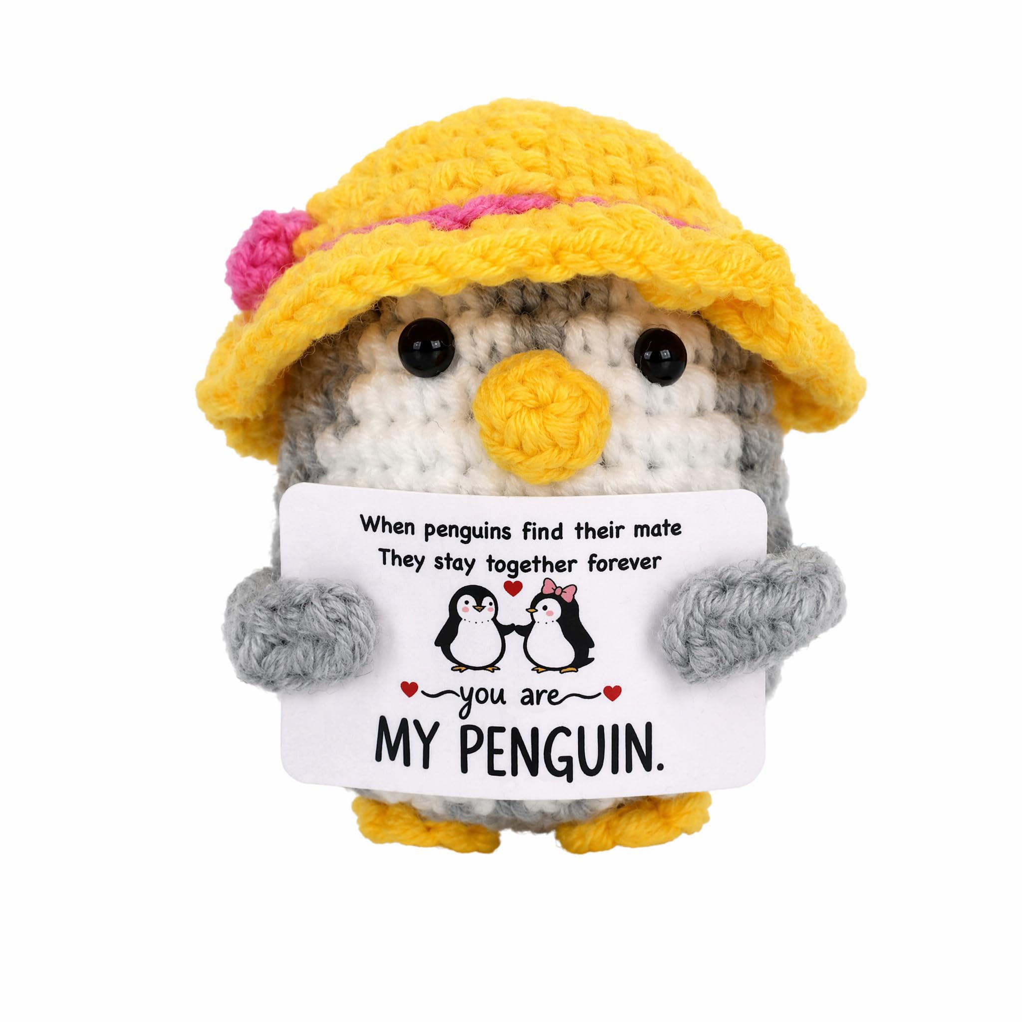 Gift for Her, Handmade Crochet Penguin Gift, Wedding Anniversary Valentines
