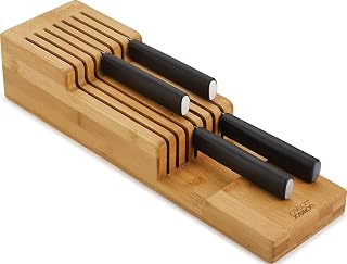 Joseph Joseph DrawerStore Compact Knife Organizer, holds up to 9 knives, Kitchen Organization & Drawer Storage, Bamboo