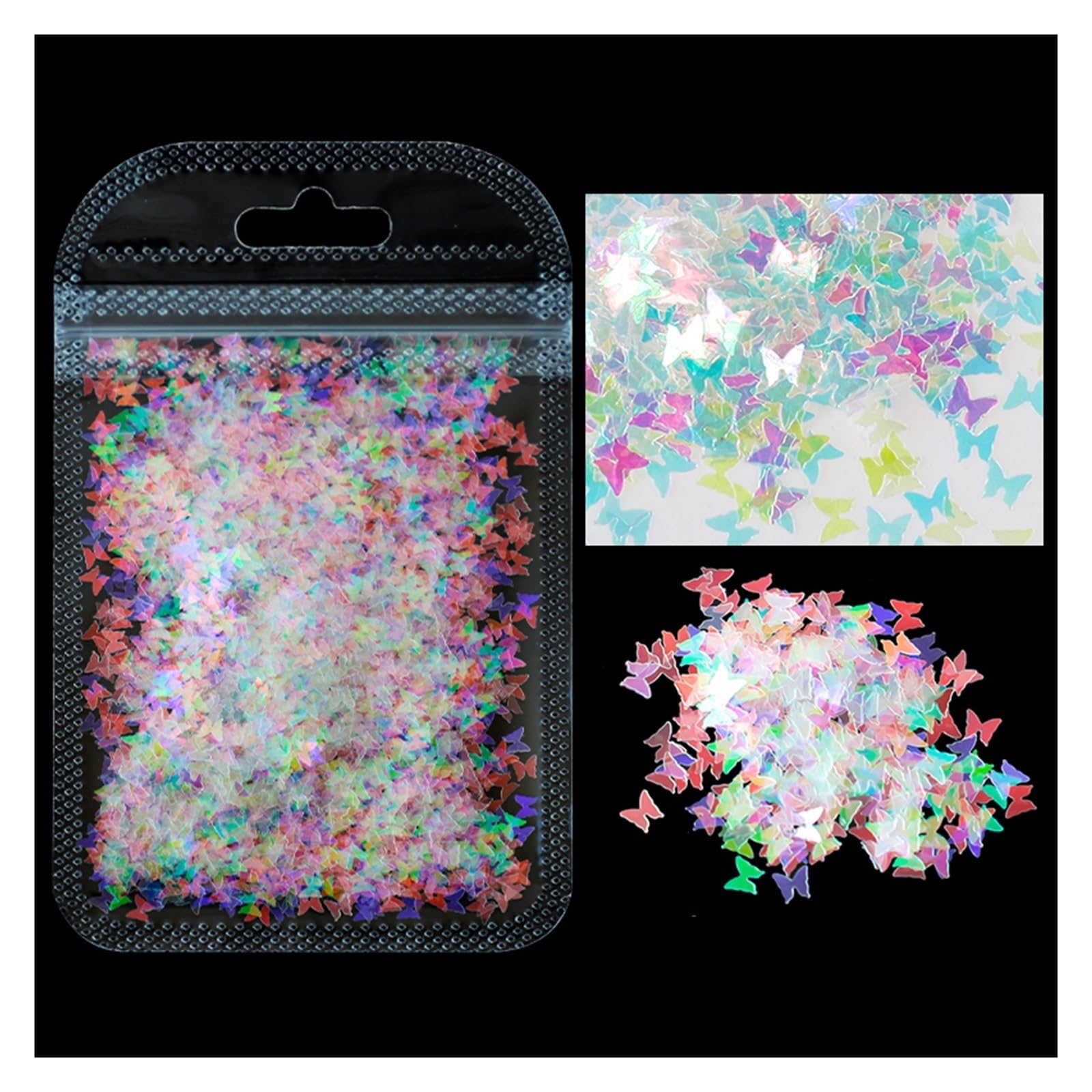 Holographic Nail Art Glitter Laser Star Butterfly AB 2g Decor Accessories