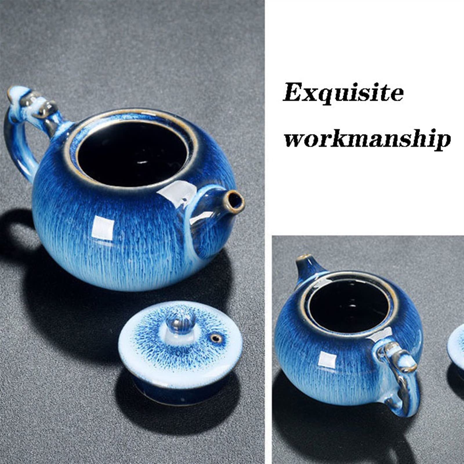 Teiera Bollitore da tè 250ML Teiera delicata Piccolo set da tè in ceramica Macchina da tè durevole Set da tè premium Collezione regalo Bollitore/Teiere/Teiera Present