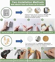 Vista 6 de Halidali Hanging Fruit Baskets for Kitchen, 3 Pack Boho Cotton Rope Handwoven Vegetable Storage Wall Mounted Large Organizing Basket for Farmhouse