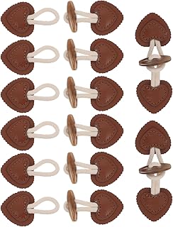 NUOBESTY ホーントグルボタン コート交換用ボタン 小型ライトブラウン衣類留め具 セーターやジャケット補修用裁縫アクセサリー 8個セット