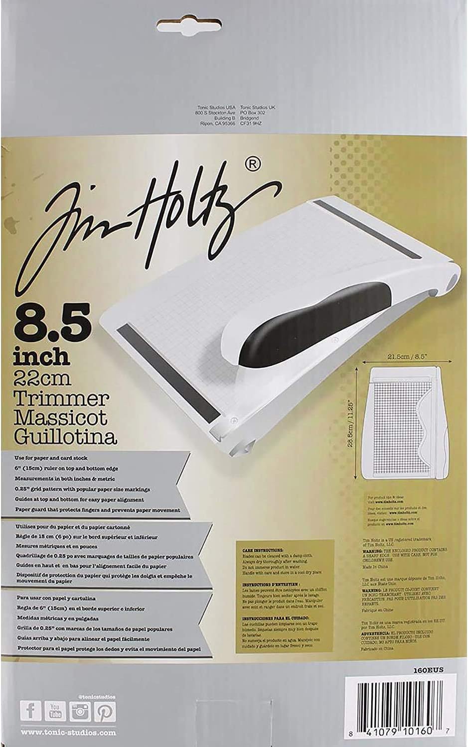 Tim Holtz Tonic Studio 8.5" Comfort Trimmer and Yupo Cardstock Bundle with PTP Flash Deals Blending Sticks