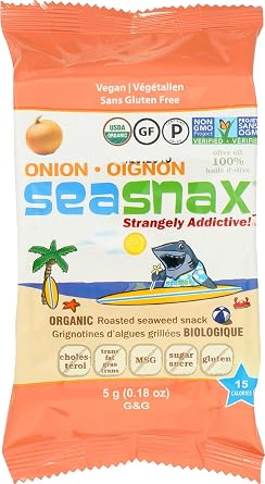 SeaSnax - Lightly Roasted and Seasoned Seaweed Grab & Go Pack Toasty Onion - 0.21 oz.