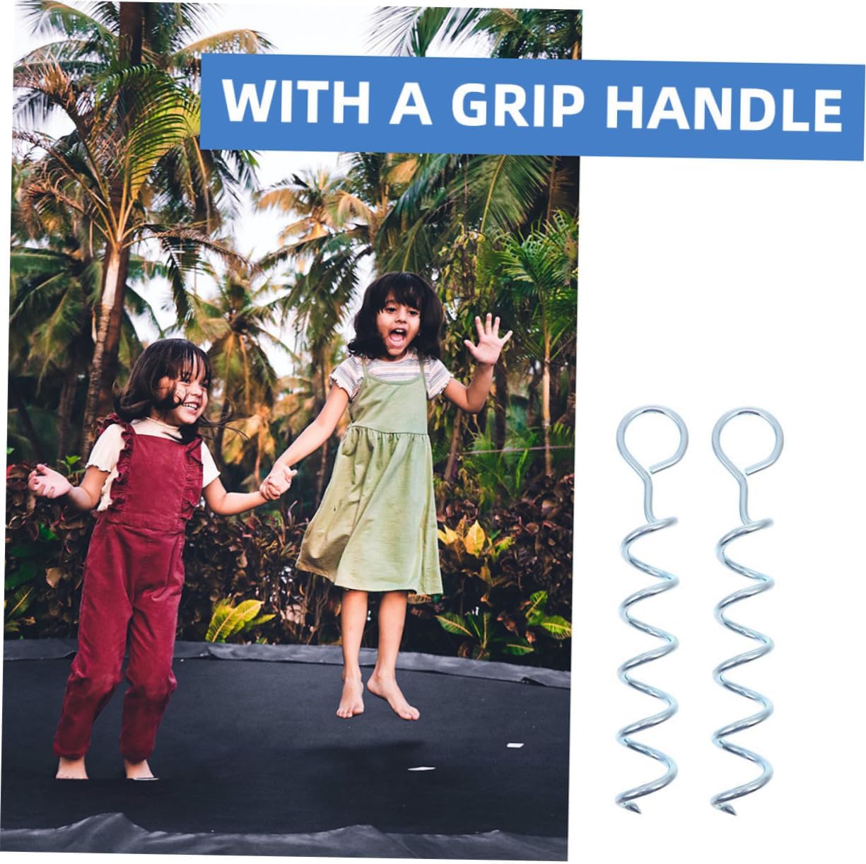 BESPORTBLE 4pcs Heavy Duty Tent Nails Spiral Beach Tent Stakes for Sand Dog Stakes for Outside Camping Accessories