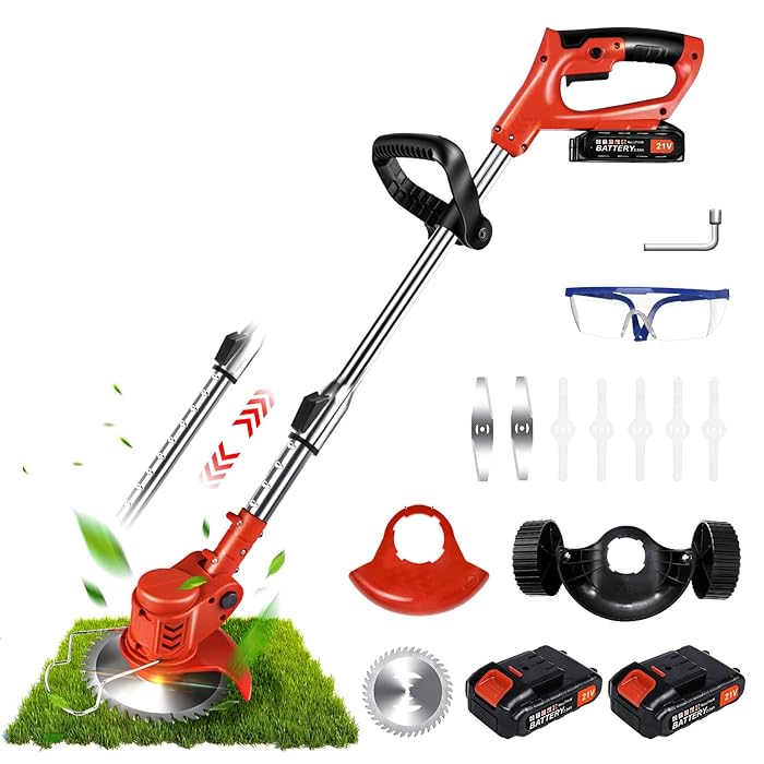 Buy Cordless Weed Wacker Brush Cutter Battery Powered, Suncanri 21V
