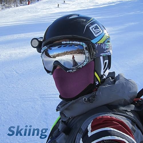 Miniatura 2 de YESLIFE Máscara de esquí de 2 piezas, pasamontañas para hombres y mujeres, esquí, snowboard, motocicleta y protección UV, sombrero