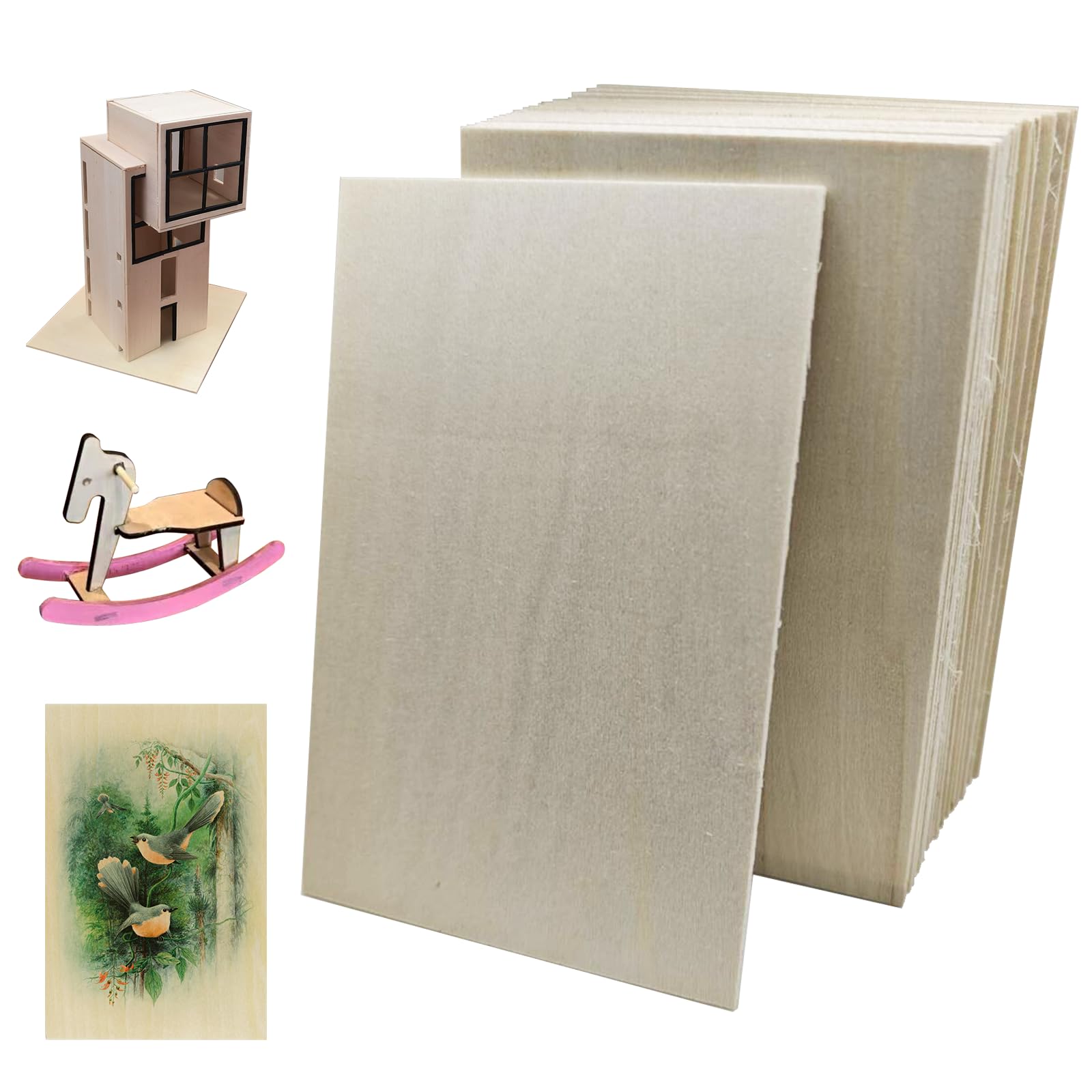 Basswood Sheets - 20 Pack for Crafts & DIY -7 Basswood Sheets - 20 Pack for Crafts & DIY -7