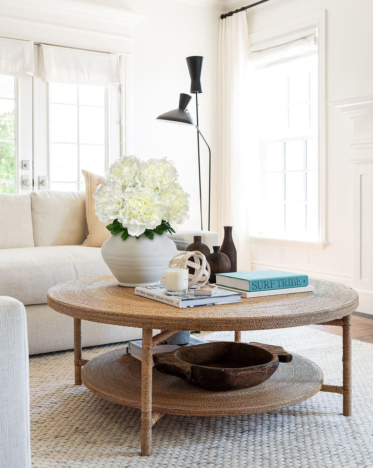 Briful Artificial Peony Flowers Bouquet 15.7" Faux White Silk Peonies Floral Arrangement Fake Flower Stems for Home Office Wedding Party Table Vase Centerpiece Decor - Image 6