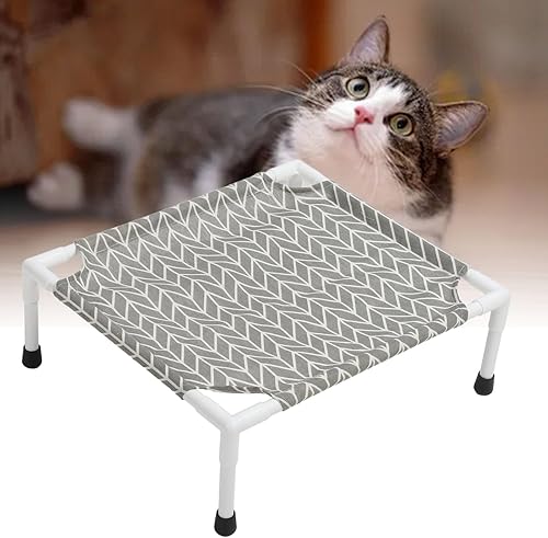 Miniatura 4 de Cama elevada para perro, cuna elevada refrescante para mascotas, almohadilla desmontable transpirable para gatos con patas antideslizantes para