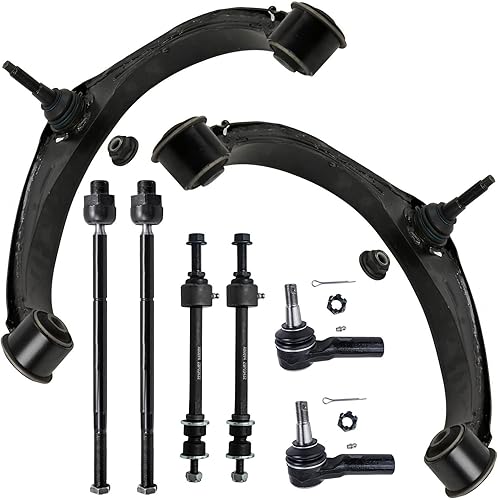 Miniatura 1609 de Detroit Axle - Kit de brazos de control de extremo delantero RWD para Dodge Ram 03-06 2500 3500, 2 brazos de control superior con rótula 2 varillas