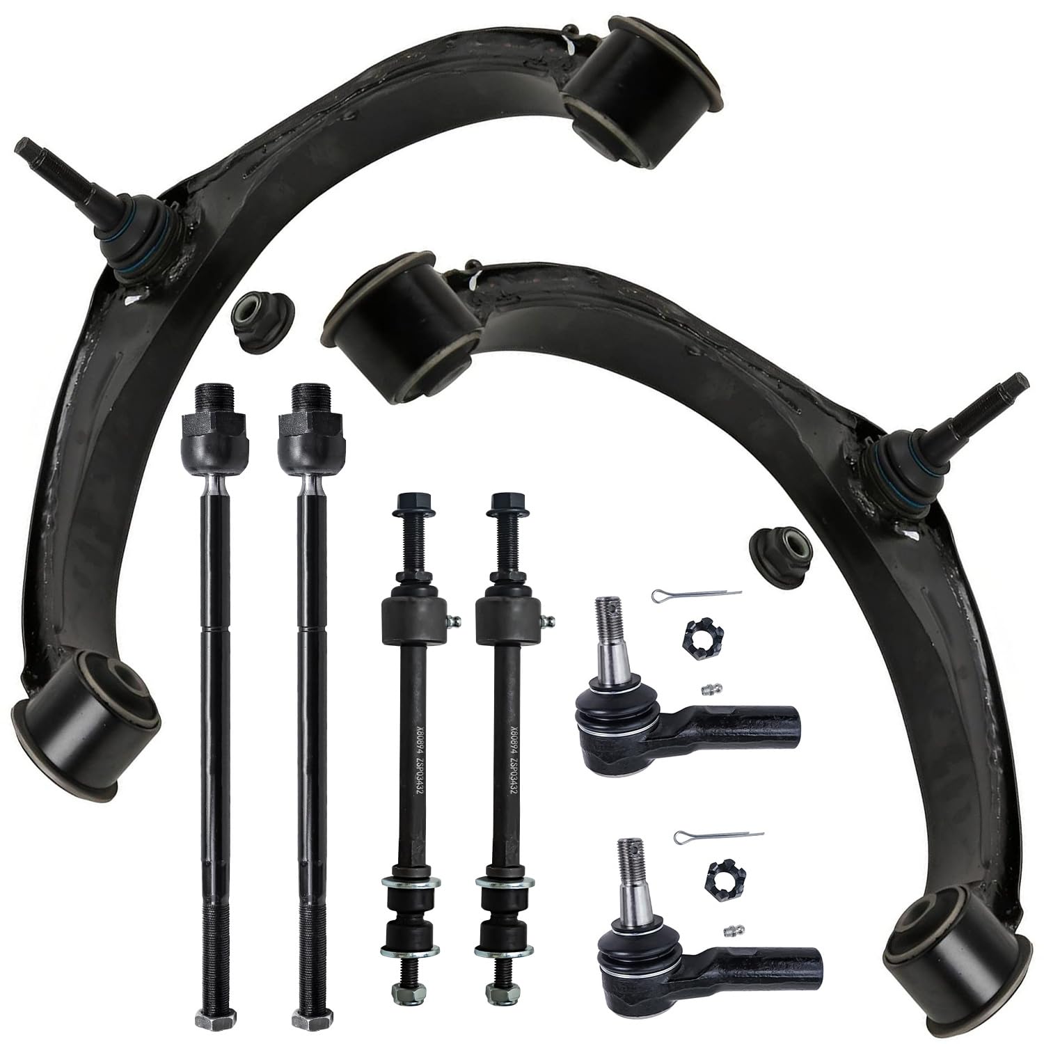 Detroit Axle - 4WD Front Upper Control Arms w/Ball Joints + Inner Outer Tie