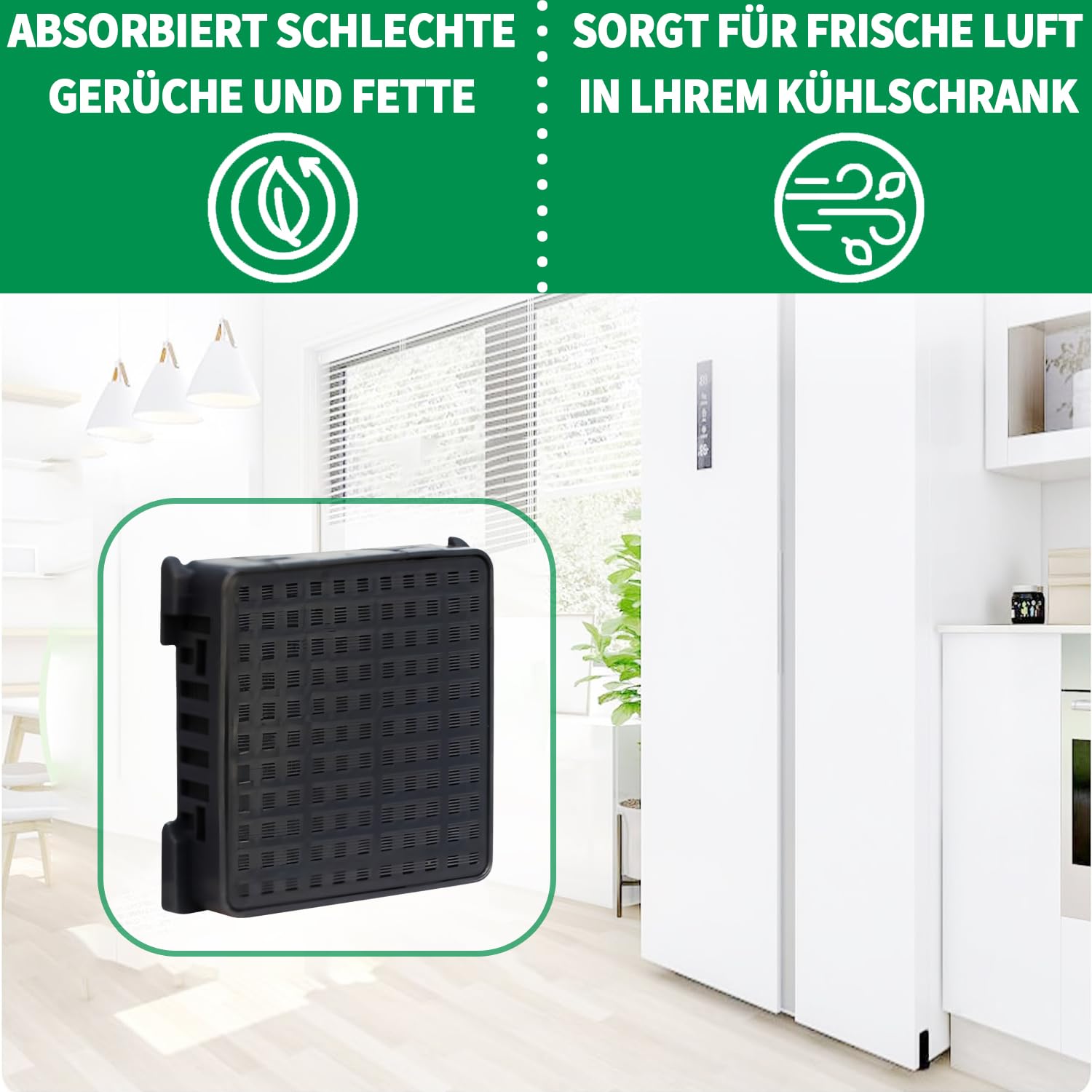2 filtros Fresh Air para frigorífico Liebherr, compatible con 9096989, 9882460, 988246000, sustituye a 7440021-00, filtro de carbón activo para aire limpio y olor fresco en el frigorífico