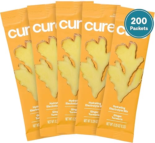 Cure - Mezcla de electrolitos hidratantes Polvo de electrolitos para aliviar la deshidratación Fabricado con agua de coco Sin azúcar añadido