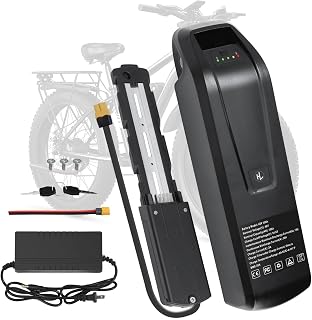 Battery for Ebike 48V, 10.4Ah/ 15.6Ah/ 20Ah Lithium Pack with BMS for 0-1800W Motor, Indicator Light, Safe Lock, USB Port, XT60 Plug (48V10.4AH-5PIN)
